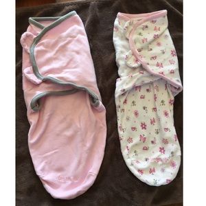 Set of two small infant swaddles